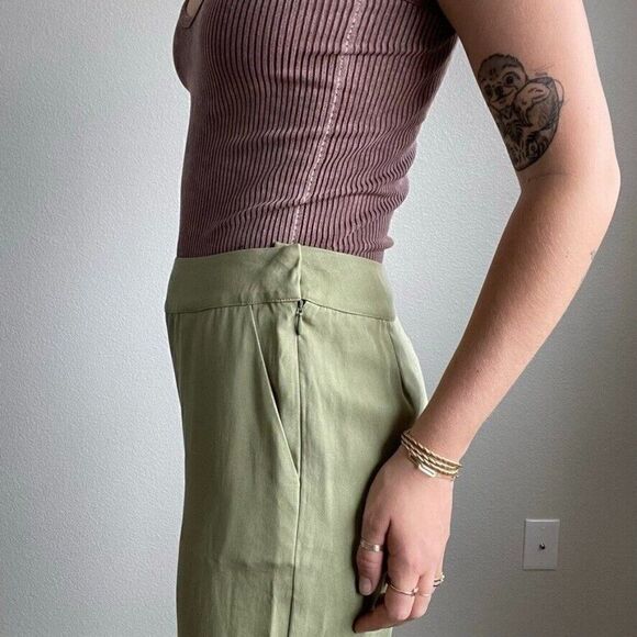 The Classics Paris NWT Womens Celeste Green Minimalist Blazer Trouser Set Sz M - Picture 11 of 11